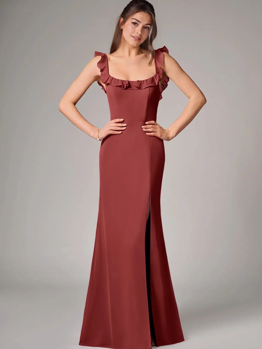 Azazie Callie Terracotta Dress - size A0